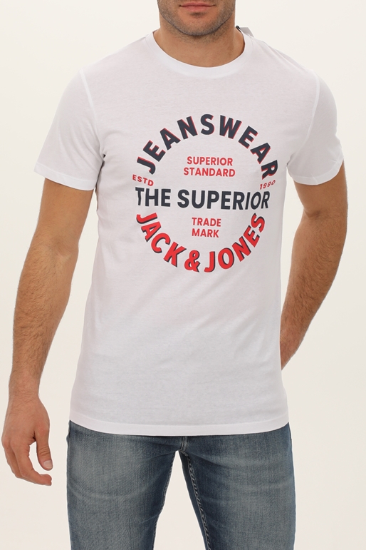 JACK & JONES-Ανδρικό t-shirt JACK & JONES 12222339 JJANDY λευκό