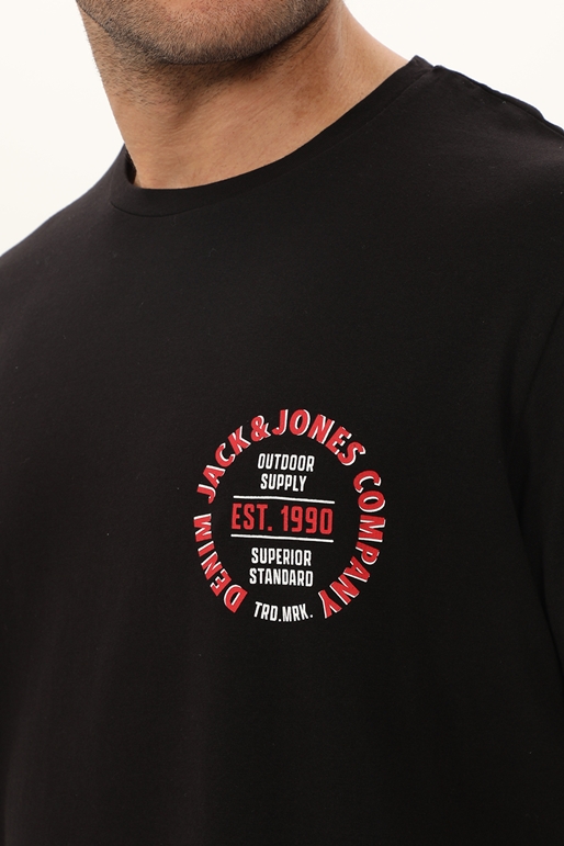 JACK & JONES-Ανδρικό t-shirt JACK & JONES 12225325 JJANDY μαύρο