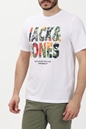 JACK & JONES-Ανδρικό t-shirt JACK & JONES 12232998 JORBOOSTER λευκό