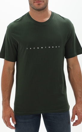 JACK & JONES-Ανδρικό t-shirt JACK & JONES 12234746 JJESTAR JJ TEE SS NOOS πράσινο