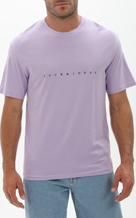 JACK & JONES-Ανδρικό t-shirt JACK & JONES 12234746 JJESTAR JJ TEE SS NOOS μοβ