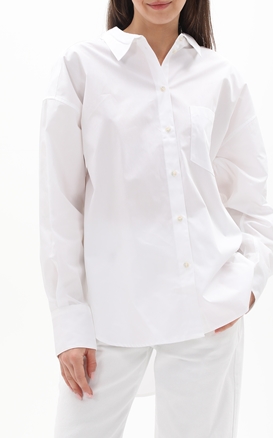 JJXX-Γυναικείο πουκάμισο JJXX 12200353 JXJAMIE LS RELAXED POPLIN λευκό
