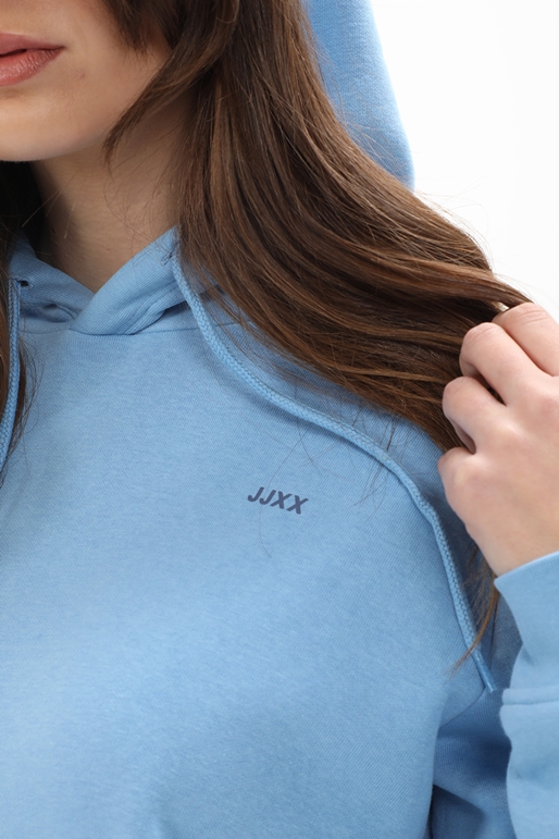 JJXX-Γυναικεία φούτερ μπλουζα JJXX 12223961 JXABBIE RLX LS EVERY HOOD γαλάζια