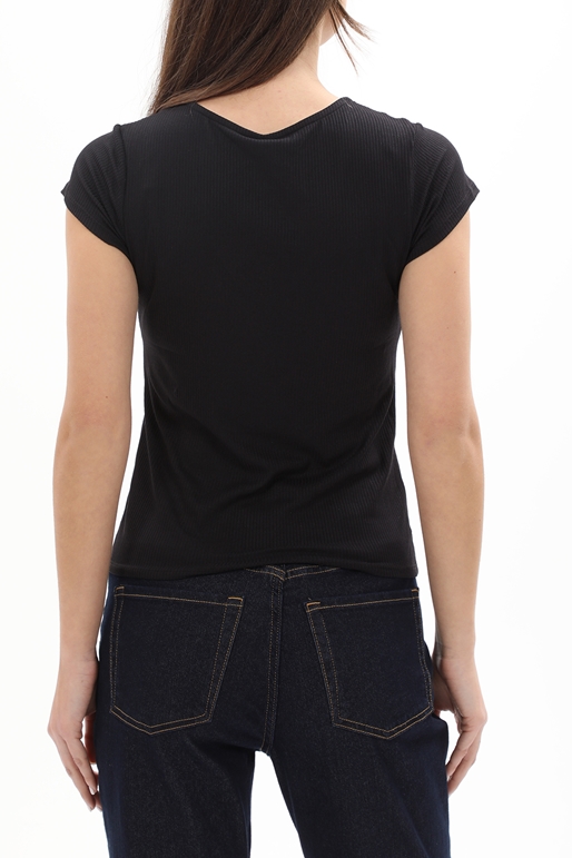 JJXX-Γυναικεία κοντομάνικη μπλούζα JJXX 12249361 JXHAYDEN STR μαύρη