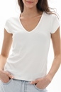 JJXX-Γυναικεία κοντομάνικη μπλούζα JJXX 12249361 JXHAYDEN STR λευκή