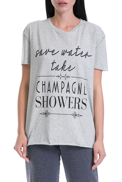 JUICY COUTURE-Γυναικεία μπλούζα CHAMPAGNE SHOWERS JUICY COUTURE γκρι 