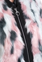 JUICY COUTURE-Γυναικείο παλτό JUICY COUTURE ροζ-άσπρο-μαύρο 