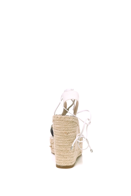 KARL LAGERFELD-Γυναικείες πλατφόρμες Karl Lagerferd λευκές με σχοινί στη σόλα