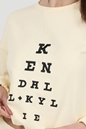 KENDALL+KYLIE-Γυναικεία φούτερ μπλούζα KENDALL+KYLIE κίτρινη