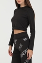 KENDALL + KYLIE-Γυναικείο cropped top KENDALL + KYLIE W ACTIVE OPENBACK LS μαύρο
