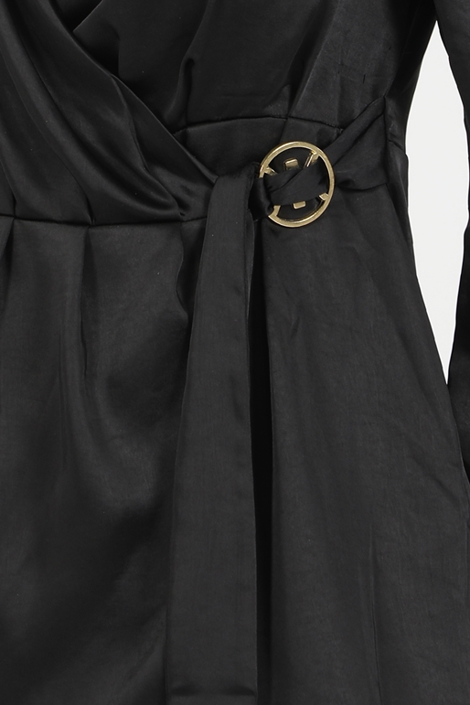 KENDALL + KYLIE-Γυναικείο μίνι φόρεμα KENDALL + KYLIE DRAPPED μαύρο
