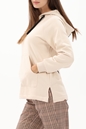 KOCCA-Γυναικεία φούτερ μπλούζα KOCCA A21PFE5567AAUN0000 SAUDA εκρού