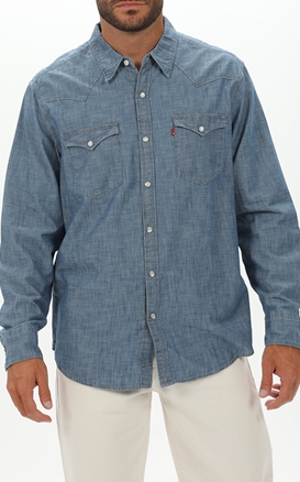 LEVI'S-Ανδρικό jean πουκάμισο LEVI'S 857440067 BARSTOW WESTERN STANDARD μπλε