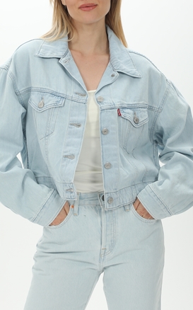 LEVI'S-Γυναικείο jean jacket LEVI'S A74390006 FEATHERWEIGHT TRUCKER MED μπλε