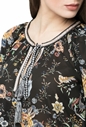 MOLLY BRACKEN-Γυναικεία μακρυμάνικη πουκαμίσα MOLLY BRACKEN μαύρη με φλοράλ μοτίβο 