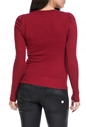 MOLLY BRACKEN-Γυναικείο πουλόβερ MOLLY BRACKEN κόκκινο-λευκό 
