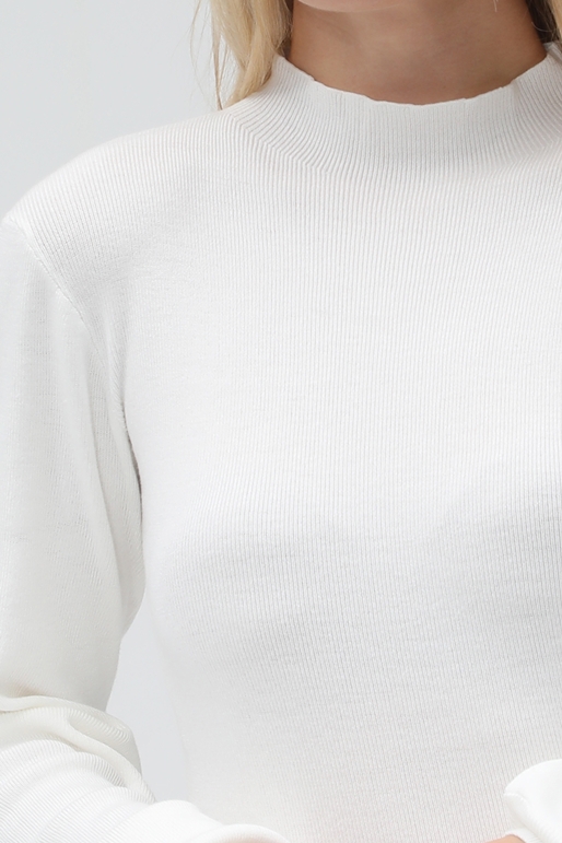 NA-KD-Γυναικεία πλεκτή μπλούζα NA-KD λευκή