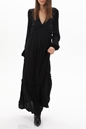NA-KD-Γυναικείο μακρύ φόρεμα NA-KD NKD.2S1.030.002 NA-KD BALLOON SLEEVE MAXI FRIL μαύρο