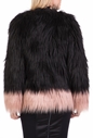 NENETTE-Γυναικείο γούνινο jacket NENETTE μαύρο-ροζ