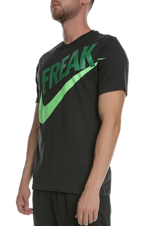 NIKE-Ανδρικό t-shirt NIKE GA M NK DRY TEE FREAK μαύρο πράσινο