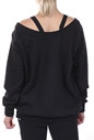 NIKE-Γυναικεία φούτερ μπλούζα NIKE NSW AIR CREW OS FLC μαύρη