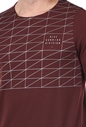 NIKE-Ανδρική μπλούζα NΙKΕ RN DV RISE 365 SS GX FLSH μπορντό ασημί