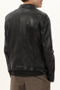OAKWOOD-Ανδρικό δερμάτινο jacket OAKWOOD 60901 CASEY SHEEP RODEO μαύρο