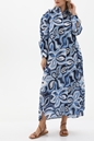 ONE SEASON-Γυναικείο μακρύ φόρεμα ONE SEASON 23-07590B-7040 Jessie Maxi with belt, Copacab μπλε