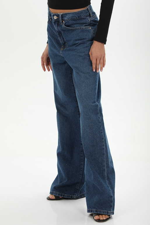 ONLY-Γυναικείο jean παντελόνι ONLY 15222046 ONLHOPE EX HW WIDE μπλε