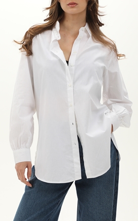 ONLY-Γυναικείο πουκάμισο ONLY 15227677 ONLNORA NEW λευκό