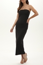 ONLY-Γυναικείο μακρύ strapless minimal φόρεμα ONLY 15292995 ONLEA μαύρο