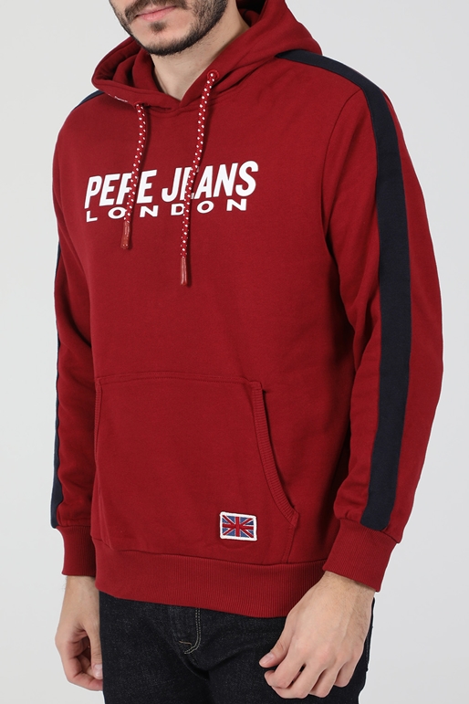 PEPE JEANS-Ανδρική φούτερ μπλούζα PEPE JEANS ANDRE κόκκινη