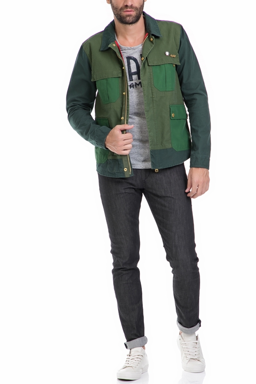 SCOTCH & SODA-Ανδρικό μπουφάν Gaucho customized workwear πράσινο