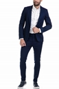 SCOTCH & SODA-Ανδρικό παντελόνι Slim fit chic tailored hotel μπλε