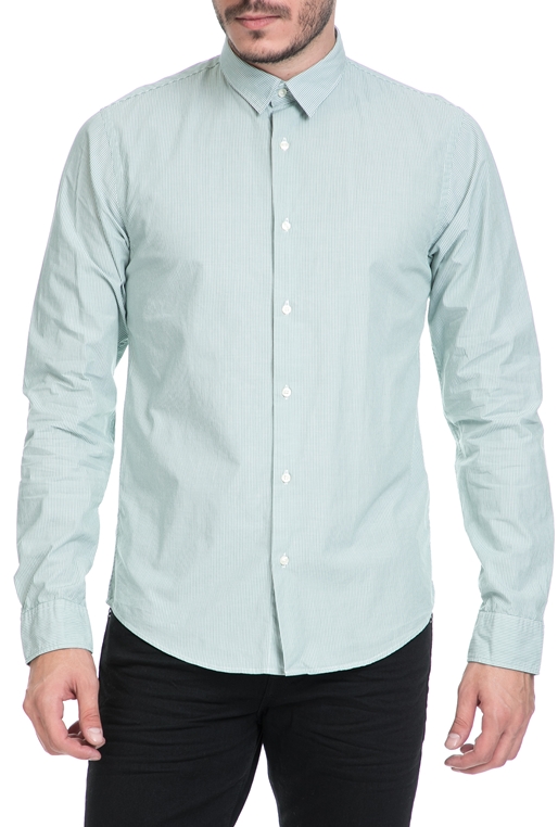 SCOTCH & SODA-Ανδρικό πουκάμισο SCOTCH & SODA λευκό-πράσινο  