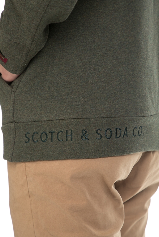 SCOTCH & SODA-Ανδρική φούτερ ζακέτα SCOTCH & SODA λαδί      