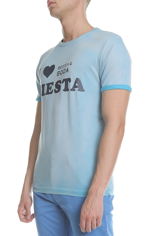 SCOTCH & SODA-Ανδρικό T-shirt Sun-bleached SCOTCH & SODA μπλε 
