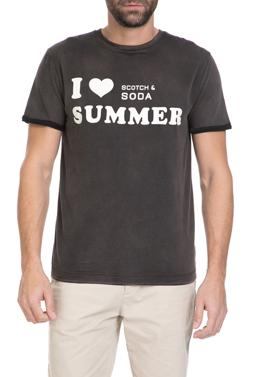 SCOTCH & SODA-Ανδρικό t-shirt Sun-bleached SCOTCH & SODA γκρι 