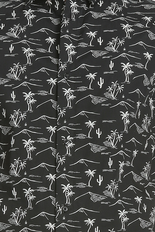 SCOTCH & SODA-Ανδρικό κοντομάνικο πουκάμισο SCOTCH & SODA The Pool Side μαύρο με print