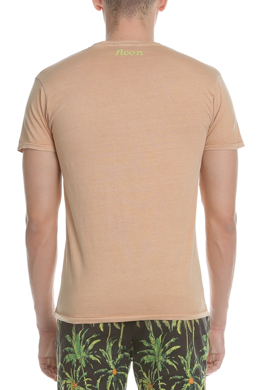 SCOTCH & SODA-Ανδρικό t-shirt Garment-dyed SCOTCH & SODA μπεζ