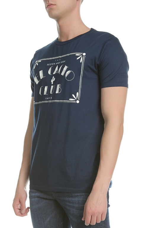 SCOTCH & SODA-Ανδρικό T-shirt Chic artwork tee SCOTCH & SODA μπλε 