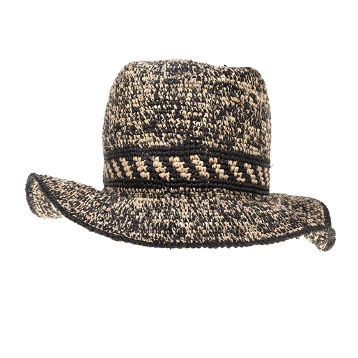 SCOTCH & SODA-Ανδρικό ψάθινο καπέλο SCOTCH & SODA μαύρο 