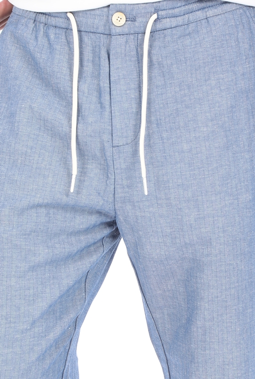 SCOTCH & SODA-Ανδρικό παντελόνι SCOTCH & SODA FAVE- Linen-Organic cotton μπλε