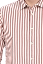 SCOTCH & SODA-Ανδρικό πουκάμισο SCOTCH & SODA REGULAR FIT- Cotton twill λευκό καφέ