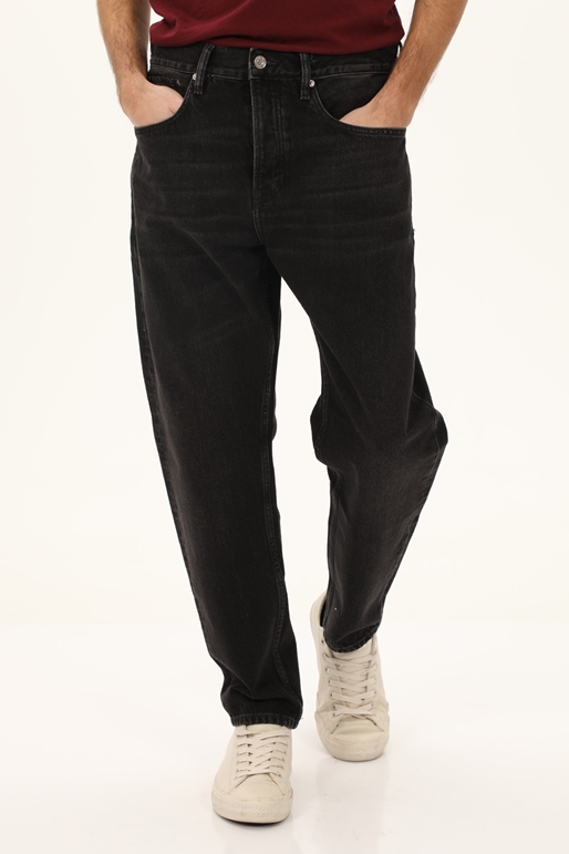 SCOTCH & SODA-Ανδρικό jean παντελόνι SCOTCH & SODA 163206 loose tapered fit μαύρο