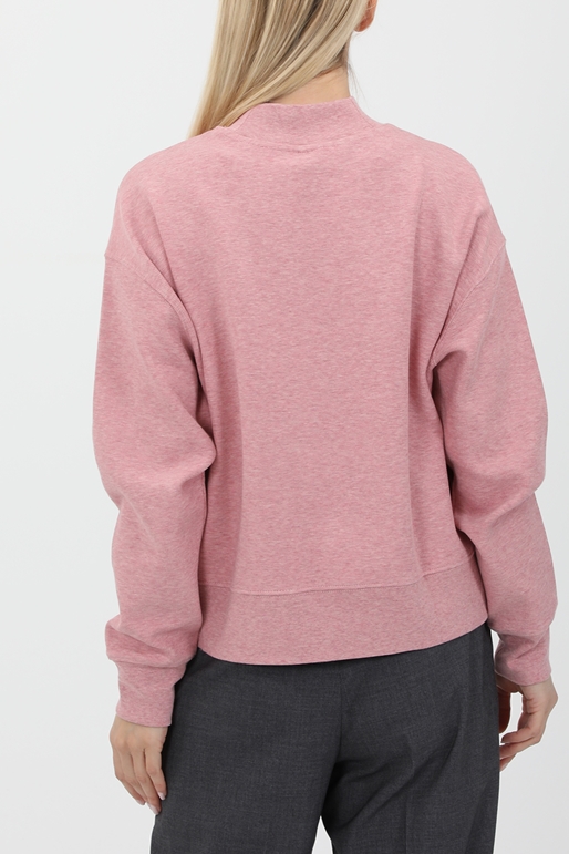 SCOTCH & SODA-Γυναικεία φούτερ μπλούζα SCOTCH & SODA High neck relaxed fit melange ροζ
