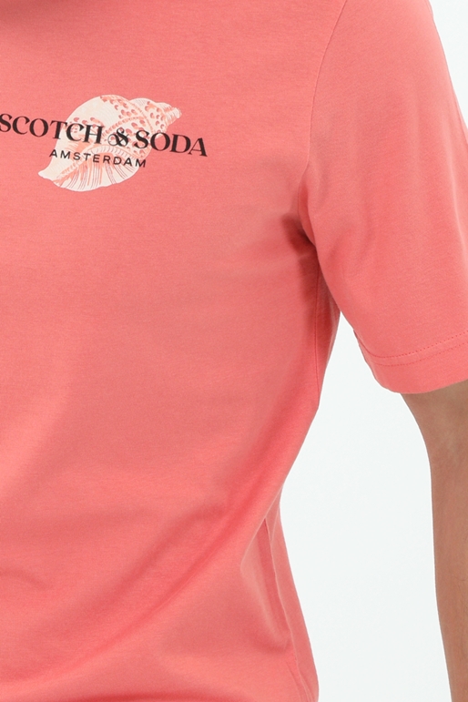 SCOTCH & SODA-Ανδρικό t-shirt SCOTCH & SODA πορτοκαλί 
