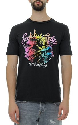 Scotch & Soda-Tricou cu logo grafic multicolor