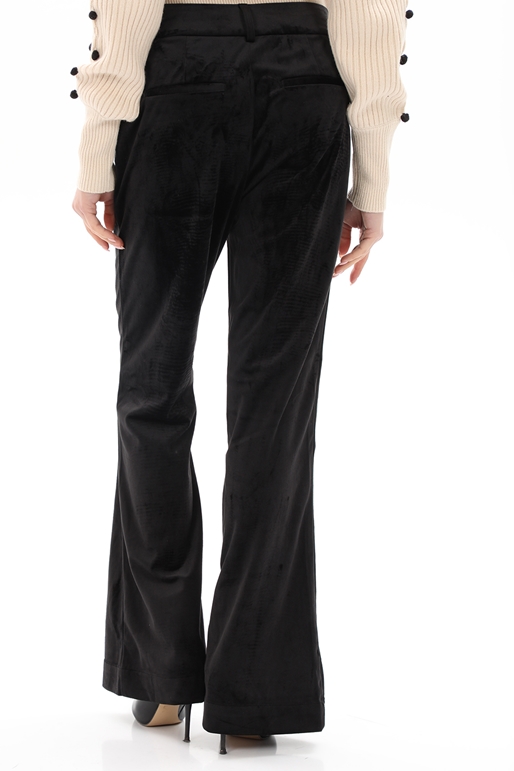 SCOTCH & SODA-Γυναικείο βελούδινο παντελόνι SCOTCH & SODA 168802 Velvet high-rise flared μαύρο