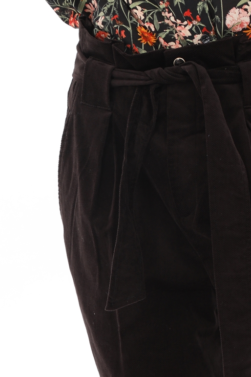 SCOTCH & SODA-Γυναικείο βελουτέ paperbag παντελόνι SCOTCH & SODA168804 Daisy - High rise straight μαύρο
